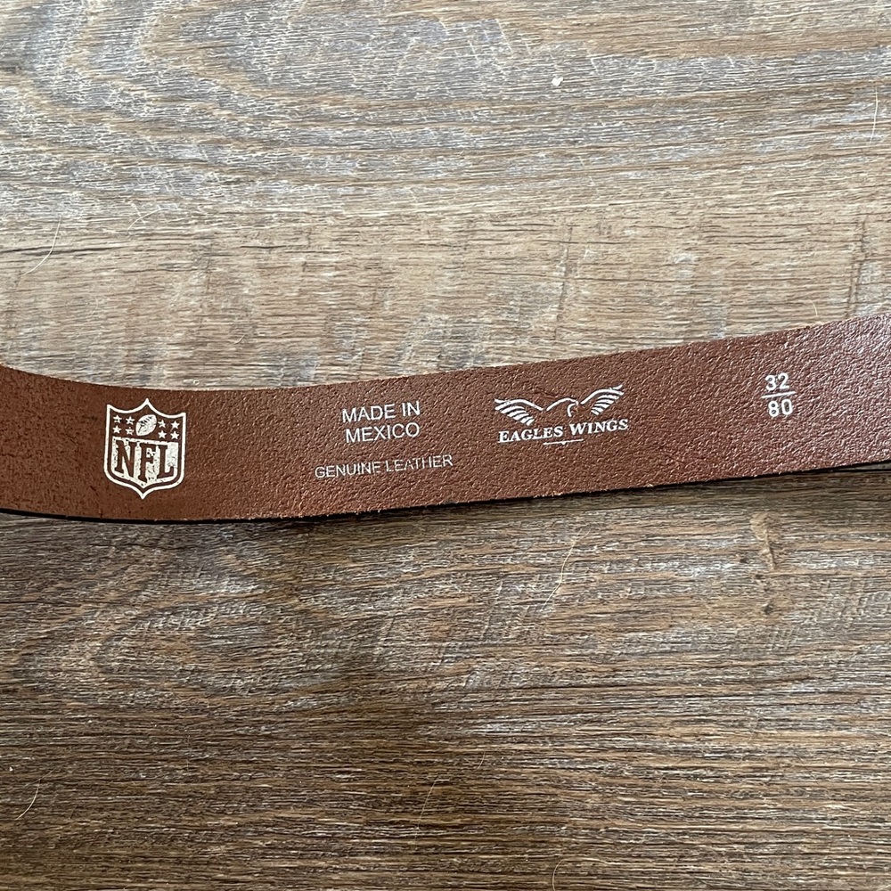 NFL Eagles Wings Philadelphia Eagles Leather Belt - Picture 6 of 6